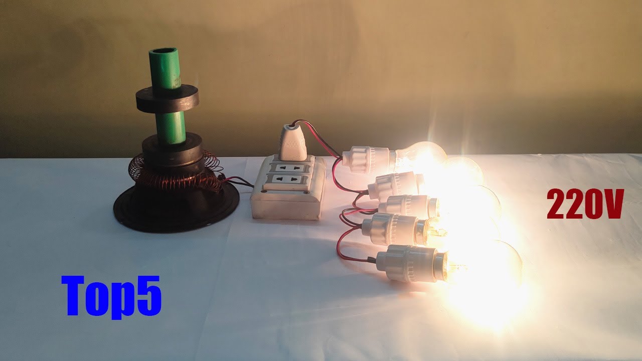 Top 5 Awesome Free Electricity Energy Self Running With Copper Wire