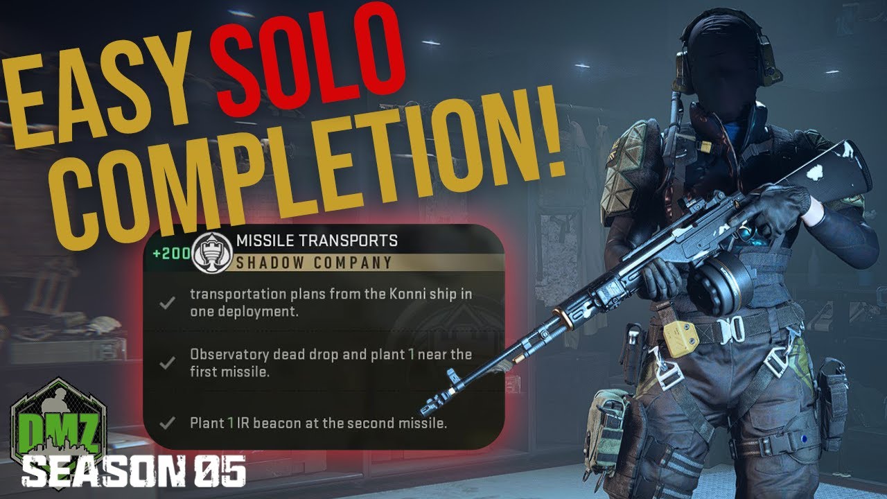 EASY Solo Missile Transports Mission Completion for Shadow Company | Call of Duty Warzone 2.0 DMZ S5