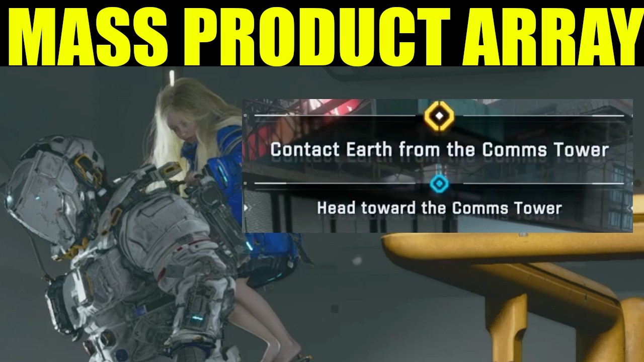 pragmata - mass production array full quest walkthrough guide | Contact earth from the comms tower