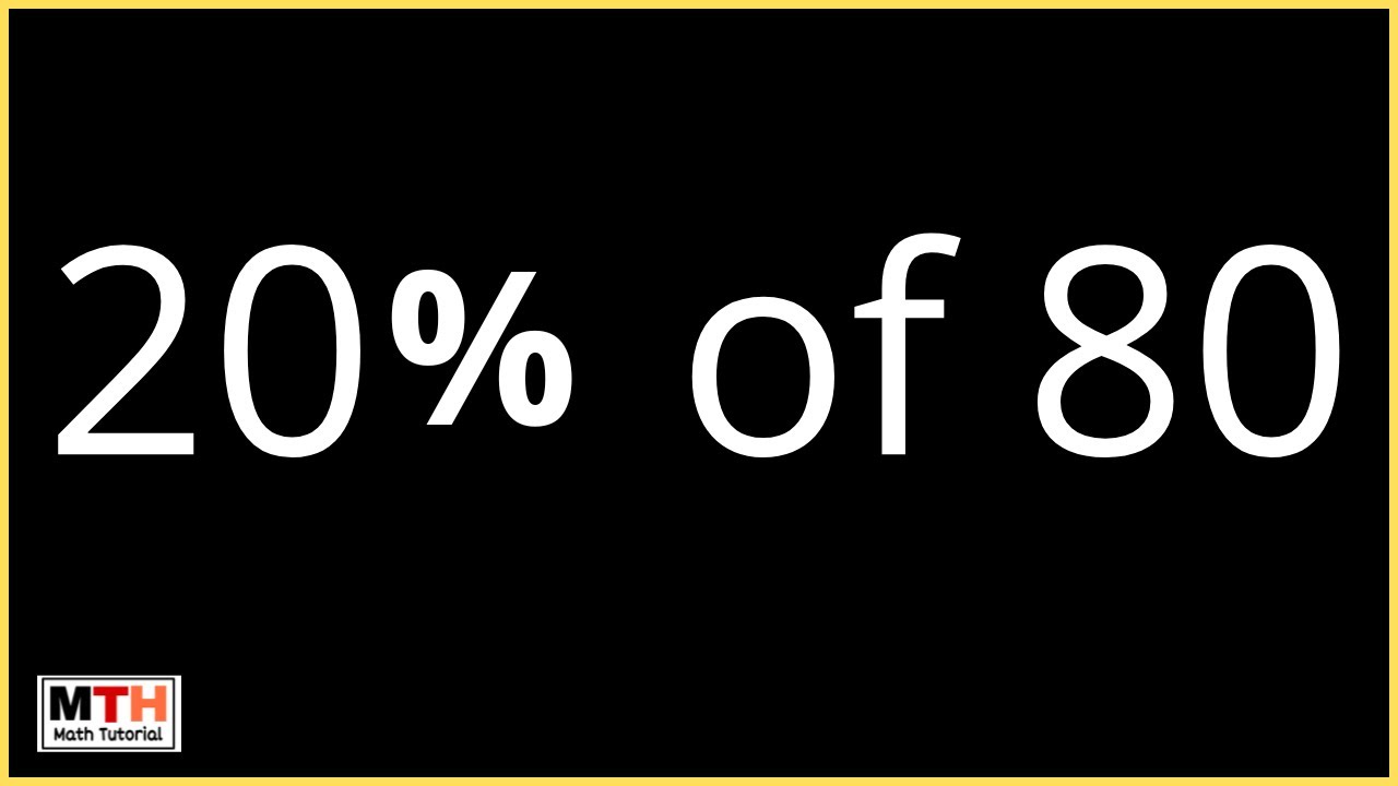 Найдите 20 процентов от 80 (20% от 80)