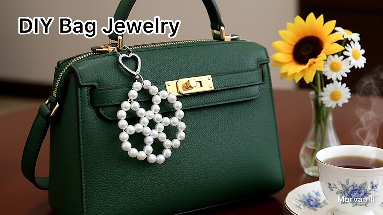 DIY Luxury Pearl Bag Charm | Elegant Handmade Accessory Tutorial & Showcase 
