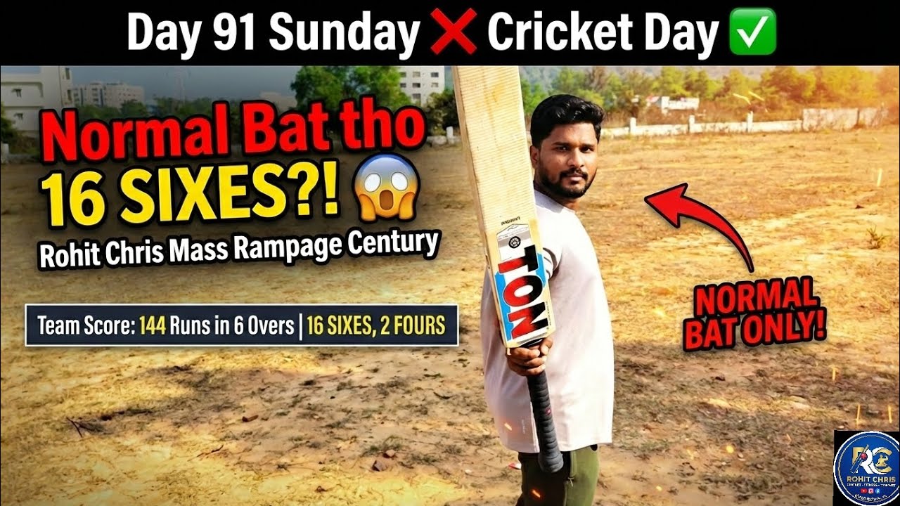 16 SIXES with a NORMAL BAT?! 😱 144 Runs in 6 Overs | Gully Cricket Madness 🔥