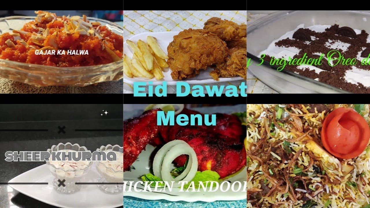 Eid Dawat Menu| Nizami Mutton Biryani | Tandoori Chicken| Sheer Khurma| Eid Dessert| Gajar ka Halwa
