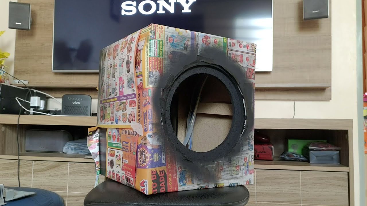 SUBWOOFER ATIVO SONY SA-WMS366 Desmontando o Sub Sony para reparos!