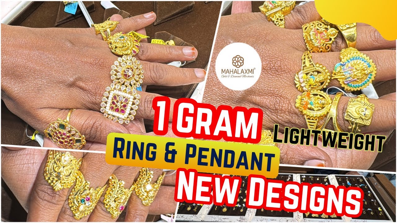 1g Onwards Lightweight Ring/1g Onwards Pendants Latest Design/Mahalaxmi Gold & Diamond