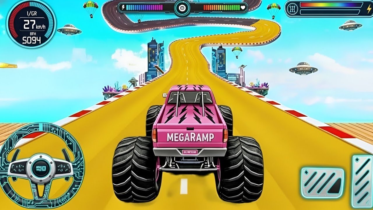 No Brakes, No Fear! Monster Truck Impossible Ramp Stunts 🚀🔥