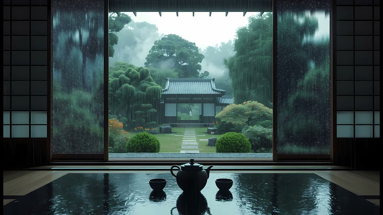 Rain Sound On Window with Thunder SoundsㅣHeavy Rain for Sleep, Study and Relaxation, Meditation