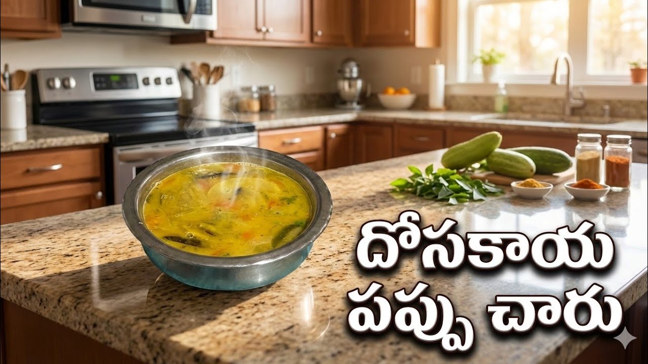 వేడివేడి దోసకాయ పప్పు చారు#సూపర్ టేస్టీ 😋😋 #తప్పకుండా ట్రై చేయండి