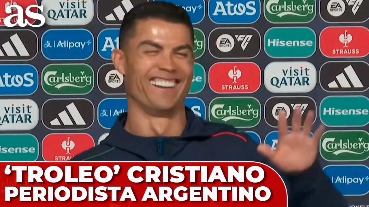 El ‘TROLEO’ de CRISTIANO a un PERIODISTA ARGENTINO que le PREGUNTÓ por MESSI: RISAS en la SALA
