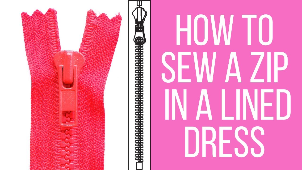 Sewing How To : Sew a zip to a lined dress | zip tutorial sewing