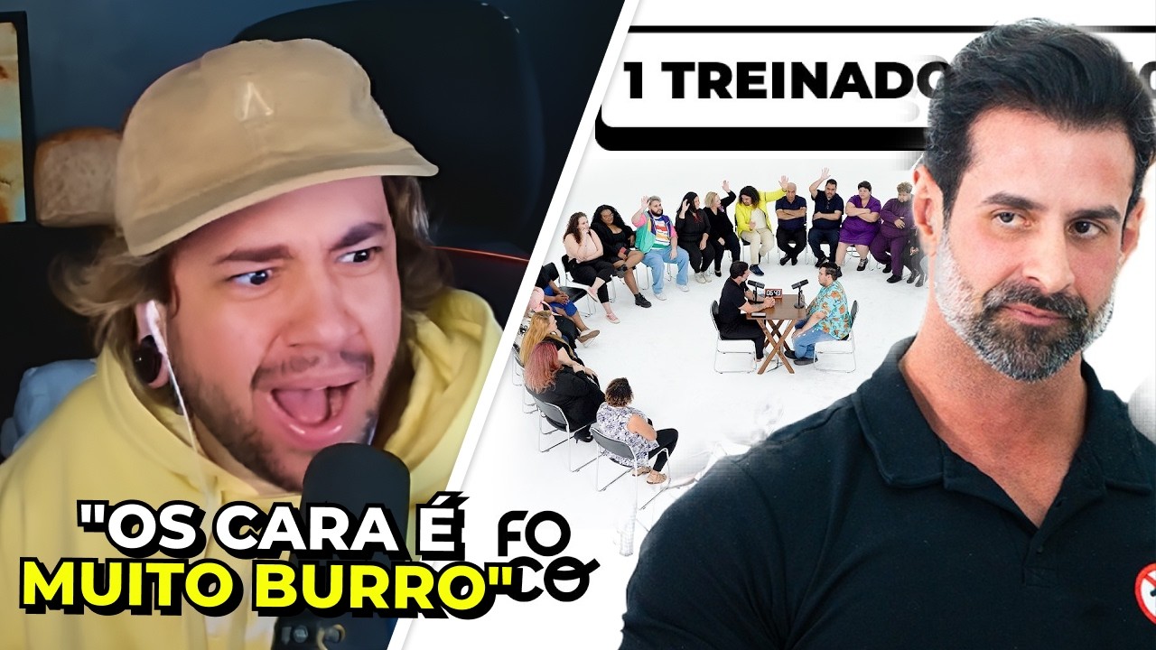 BRINO COMENTA E REAGE A 1 TREINADOR VS 30 GORDOS
