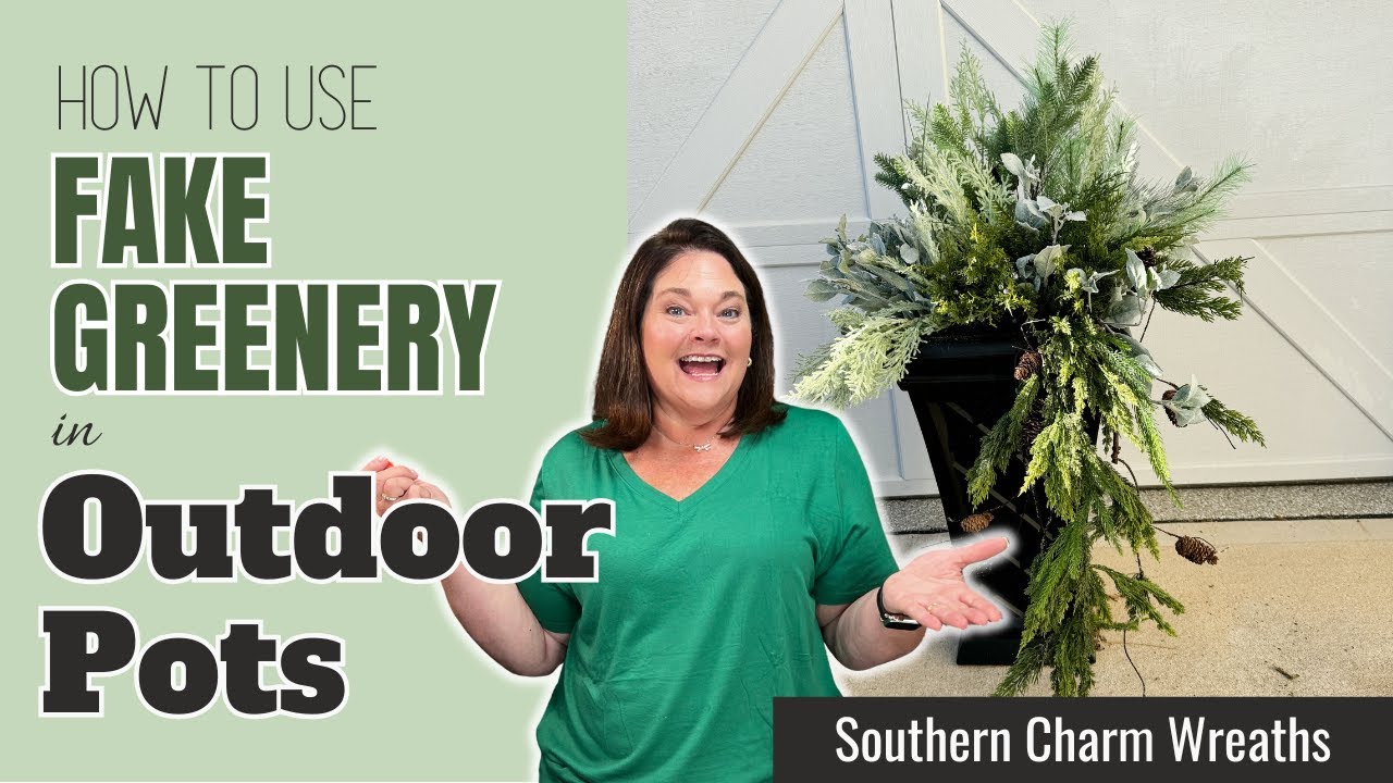 How to Fill Outdoor Planters with Artificial Greenery for Winter