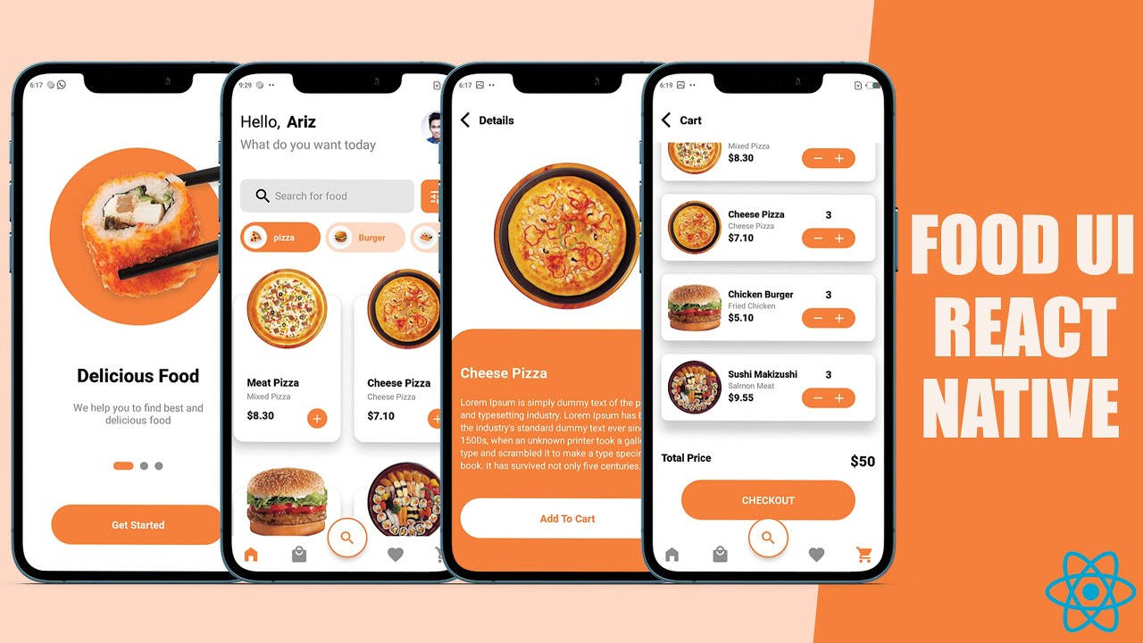 REACT NATIVE FOOD APP UI