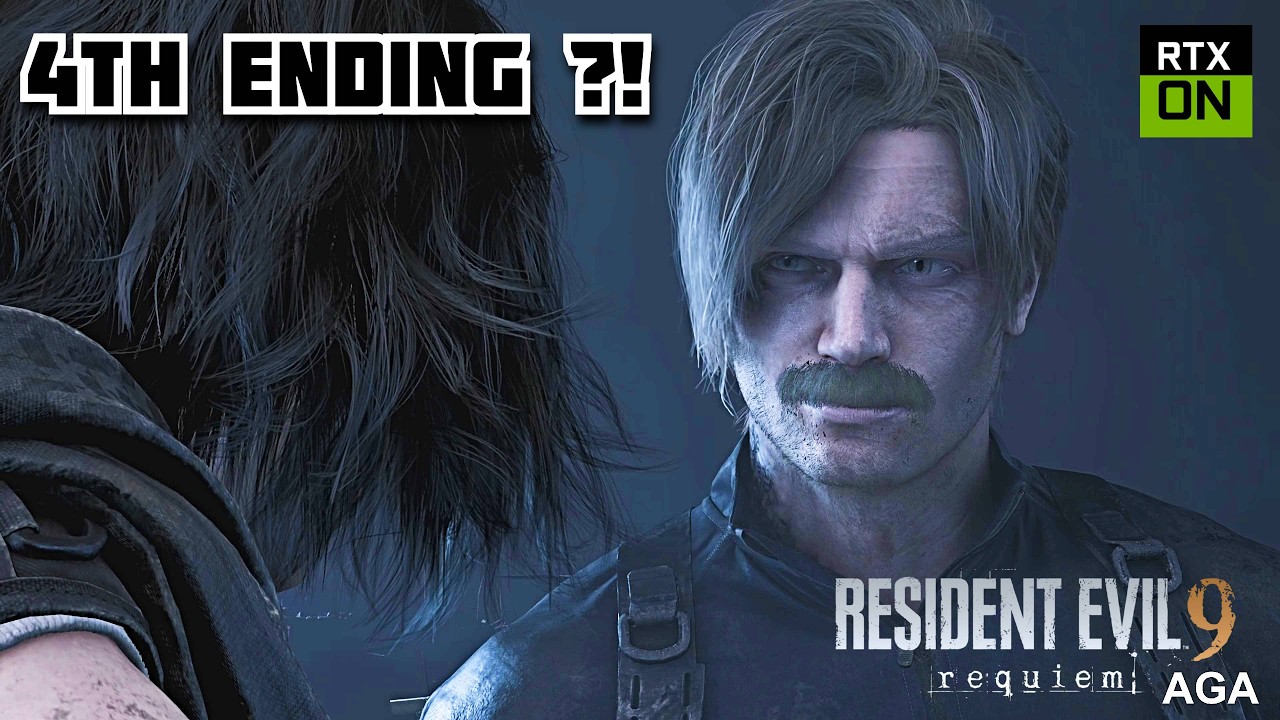 RE9 - 4th Ending ?! - Elpis Antiviral Make Leon Older But Powerfull ! Ray Tracing +Reshade
