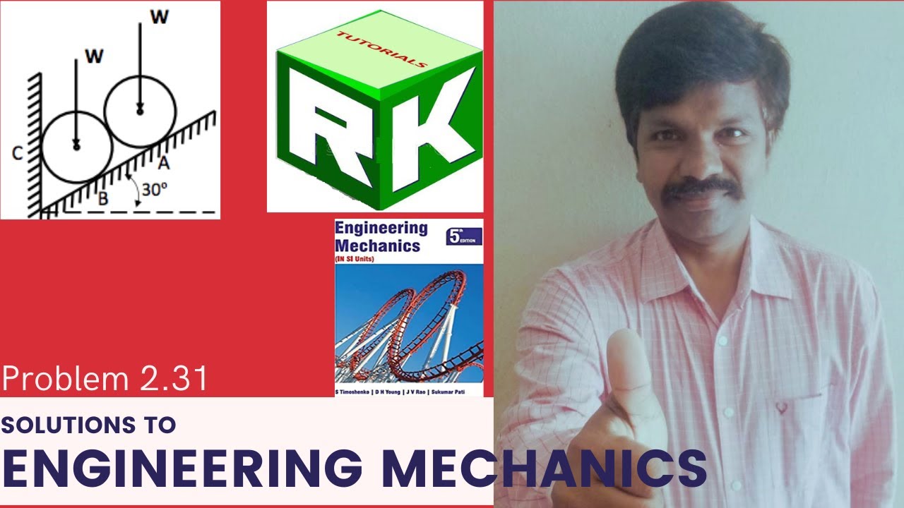 Problem 2.31, Solutions, Engineering Mechanics, Timoshenko, Young, Sine Rule, Lame's Theorem,