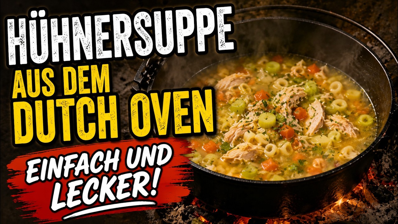 Hühnersuppe | Hühnerbrühe | im Dutch Oven | 045 Fläming BBQ