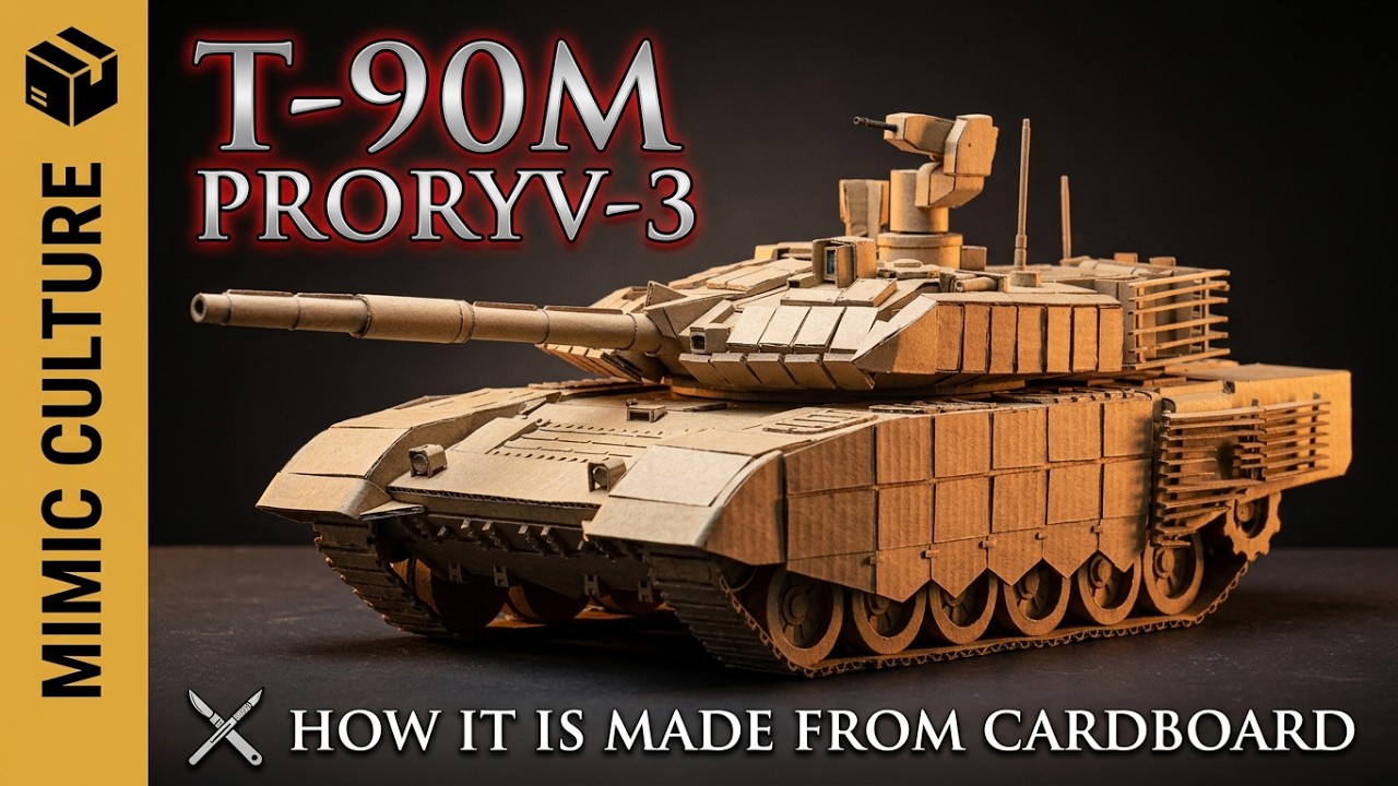 T90M | Proryv-3 | How it is made from cardboard
