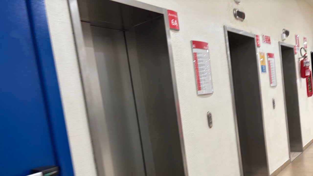 Very Quick Ride! 3x Kone Monospace 500 Mrl Traction Elevator @ Perugia Misericordia Hospital, Italy 