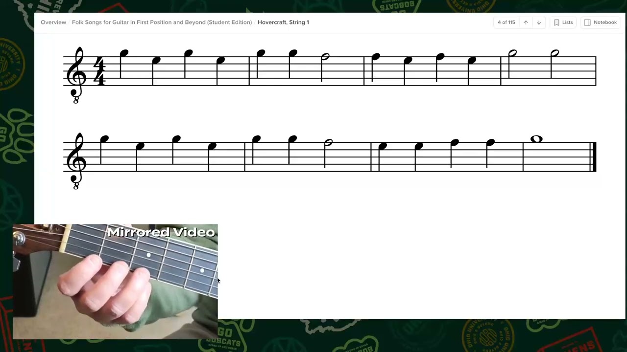 OU Guitar for Non-Music Majors Online Class for Jan 28 2026