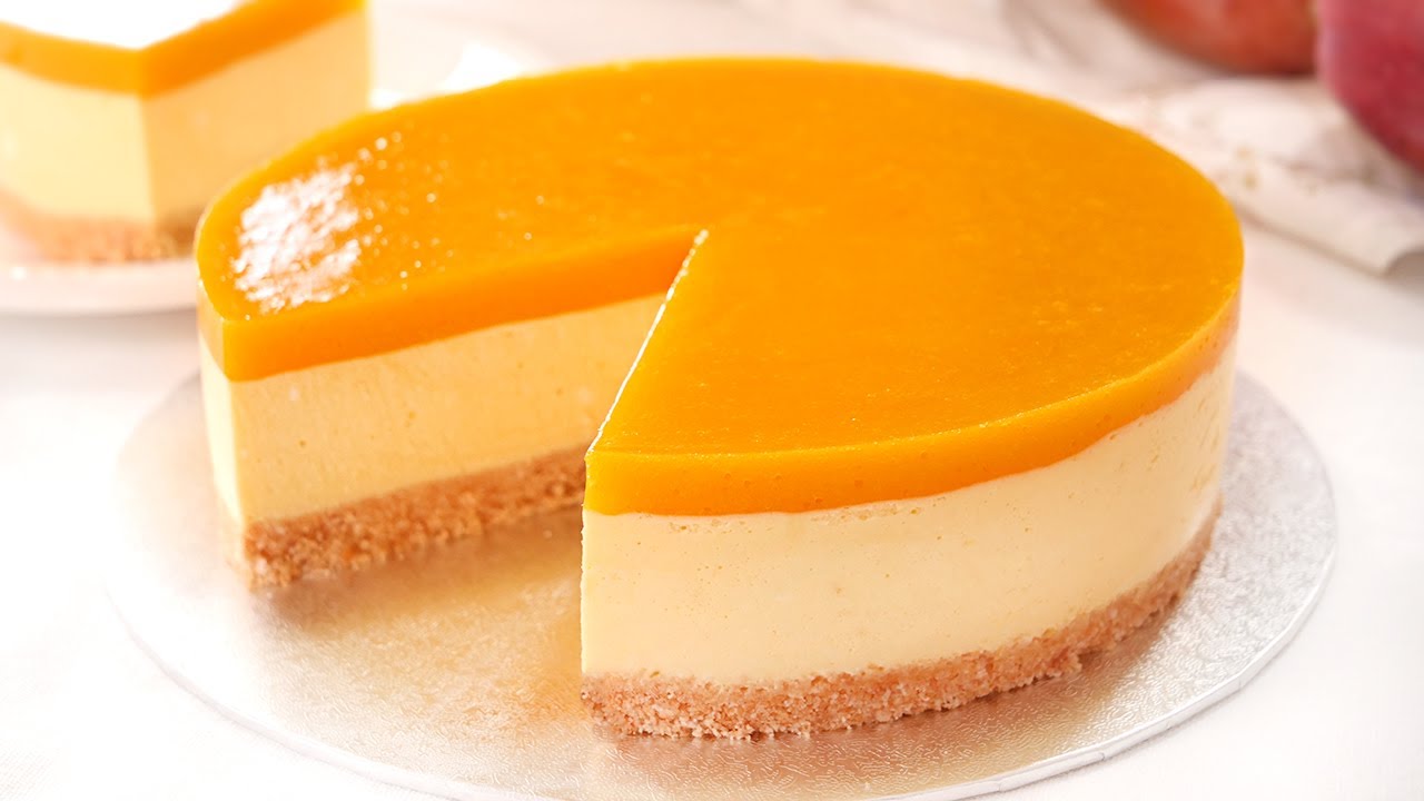 Tarta de Mango sin Horno | Receta muy Fácil y súper Deliciosa 😋💕