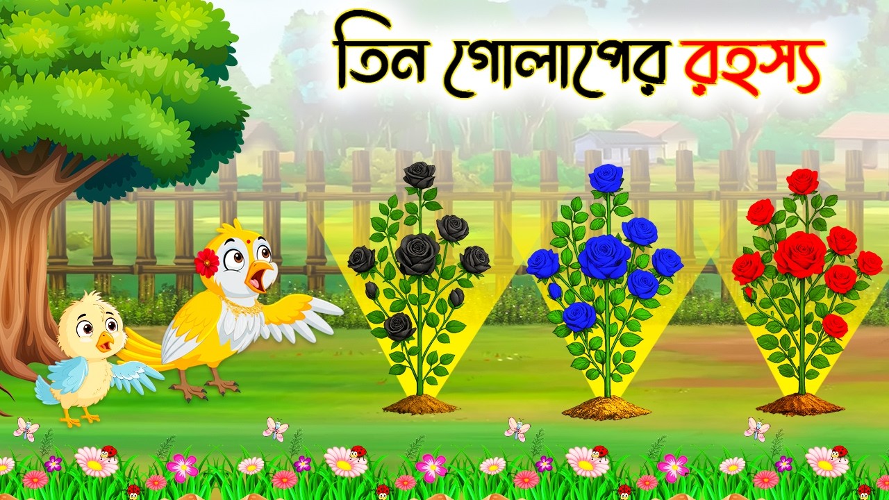 তিন গোলাপের রহস্য |Tin Golaper Rohosho | Bangla Bird Cartoon | Thakurmar Jhuli | Bird Toons Bangla