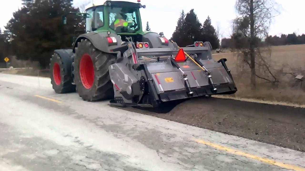 FAE Road Reclamation Attachment FENDT 936 with FAE MTH-250 Asphalt roads PART 2