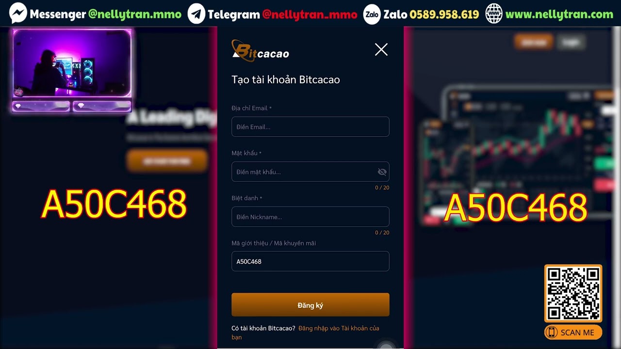 Bitcacao   Hướng Dẫn Đăng K&yacute; T&agrave;i Khoản S&agrave;n Giao Dịch Bitcacao Chi Tiết Nhất