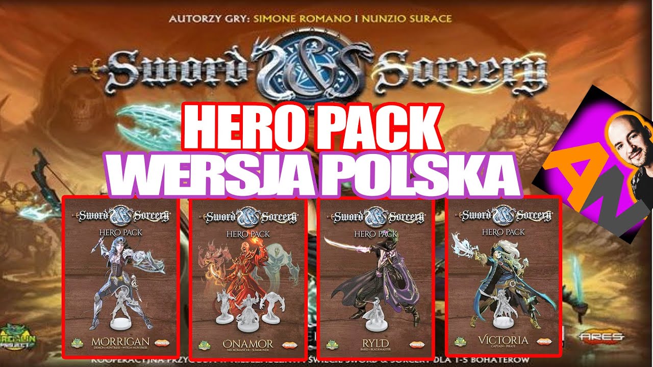Sword & Sorcery &brvbar; HERO PACK &brvbar; Morrigan &brvbar; Onamor &brvbar; Ryld &brvbar; Victoria &brvbar; wersja POLSKA &brvbar; UNBOXING [2021]
