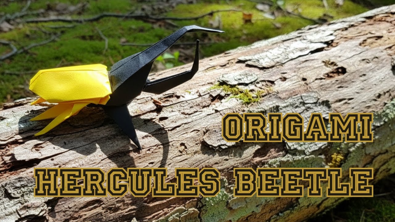 Easy Origami Hercules Beetle Instruction - 折り紙 #origami #beetle #3d