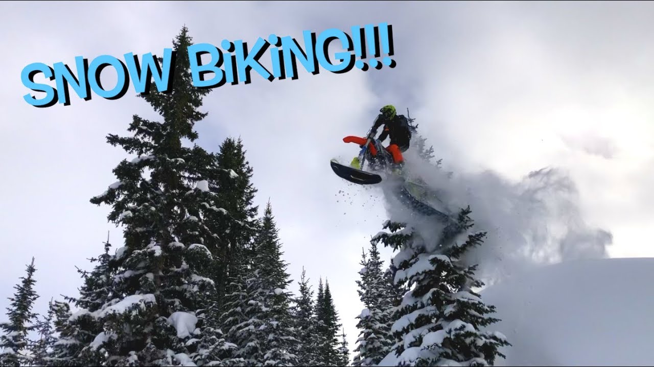 JUMPING SNOW BIKES OVER TREES!!!