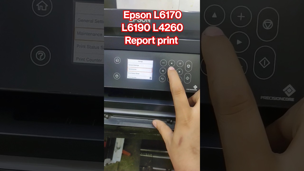 Epson L6170 L6190 L4260 Report print maintenance settings ink pad Replace box #service #reset #epson