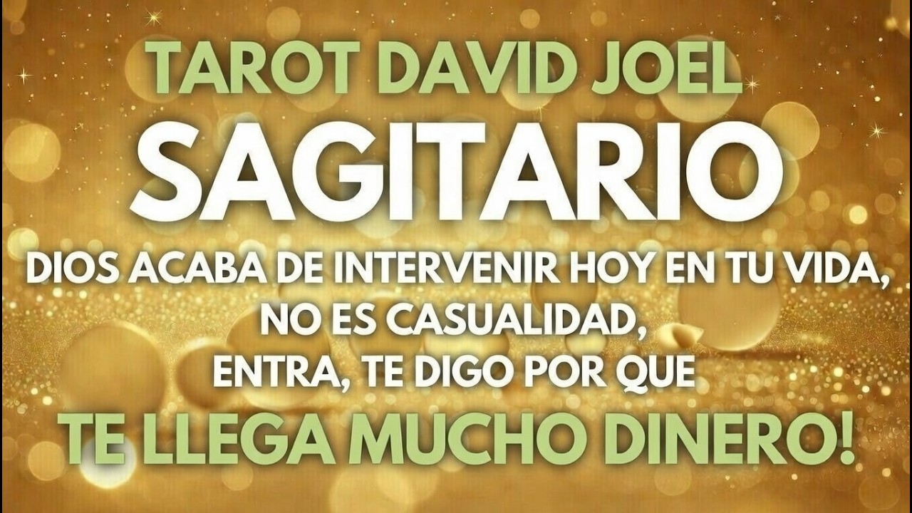 SAGITARIO, TE VIENE MUCHISIMO DINERO, DIOS INTERVINO EN TU VIDA HOY Y TE DIGO POR QUE...