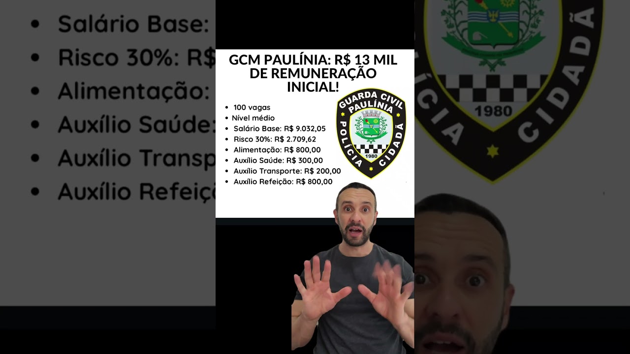 Concurso GCM de Paul&iacute;nia-SP #concursosp&uacute;blicos