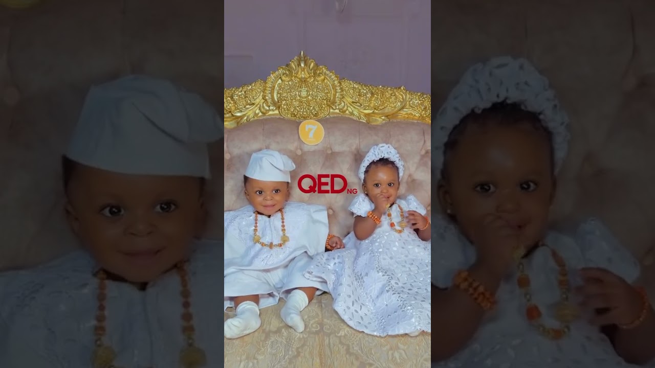 Ooni of Ife Adeyeye Ogunwusi and Olori Tobi&rsquo;s twins are a year older today 🎉