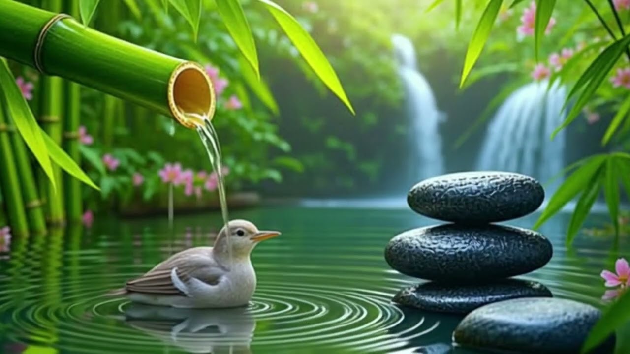 Soothing Music & Water Sounds for Meditation, Stress Relief, Anxiety Calm & Deep Relaxation