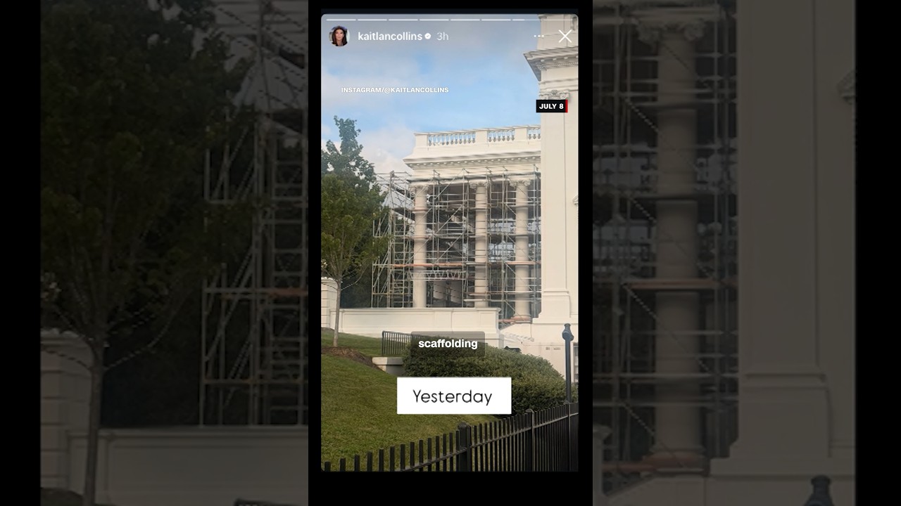 New scaffolding is up at the White House, here's why