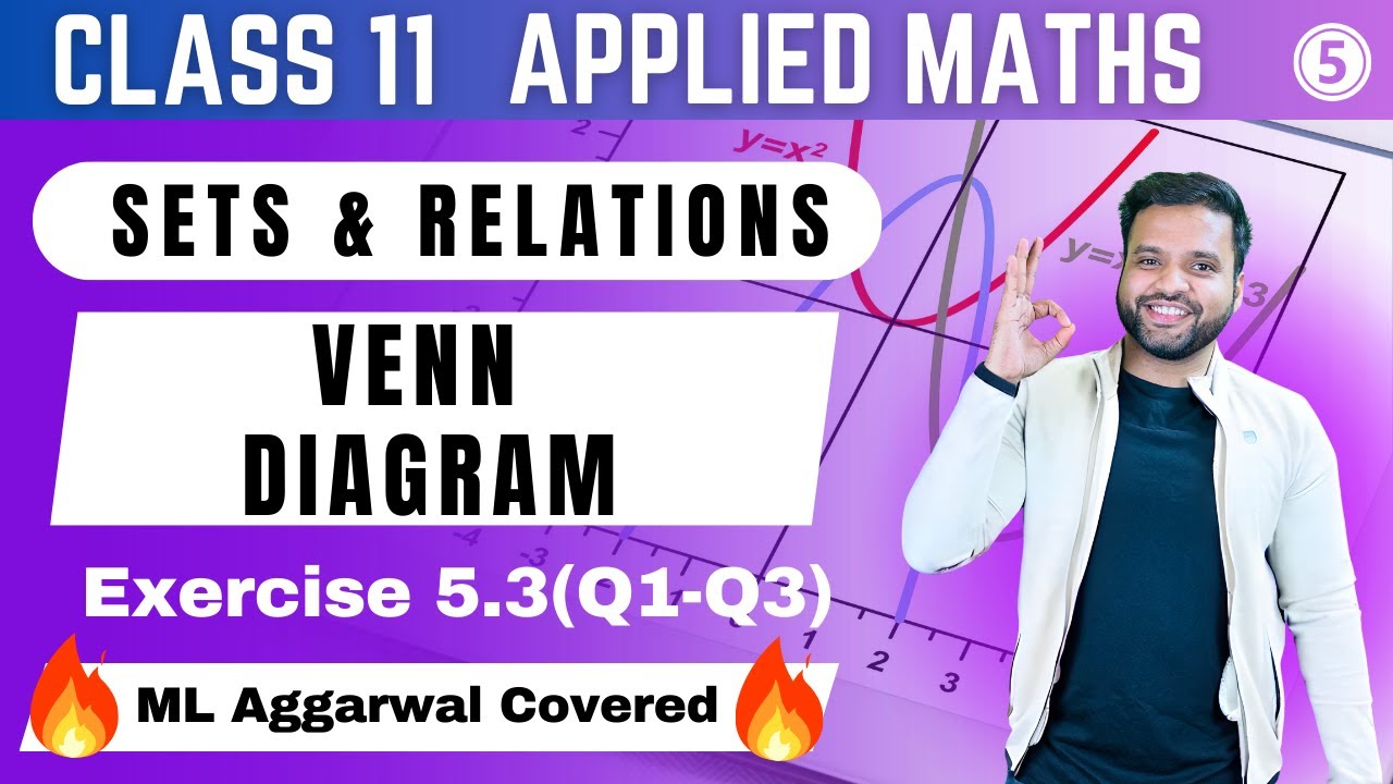 Sets & Relations Applied Maths Class 11 | Venn Diagram Ex 5.3(Q1-Q3) | Sri Kautilya | CA Ankush Raj