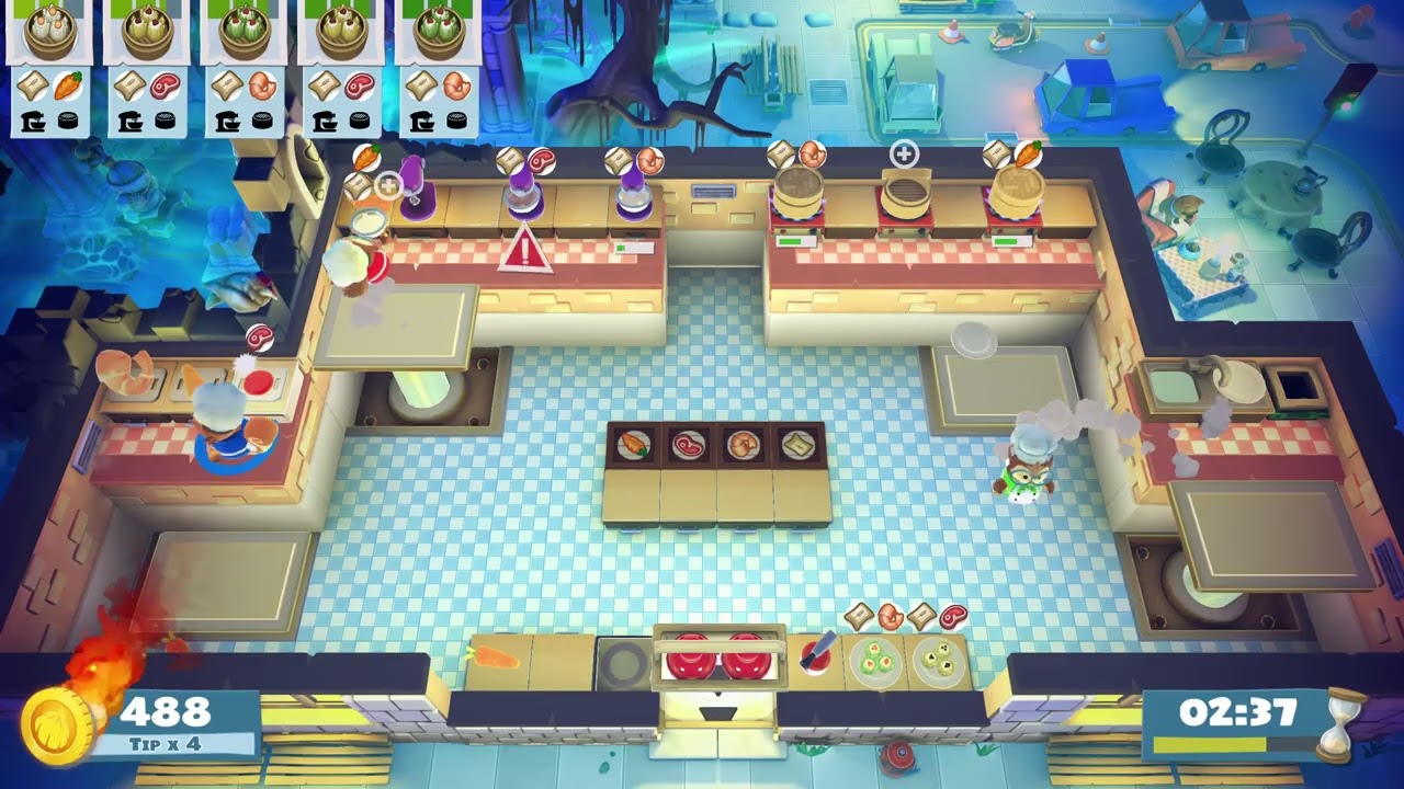 Overcooked! 2 - Night of the Hangry Horde Kevin 3 (3 players) Score: 3064