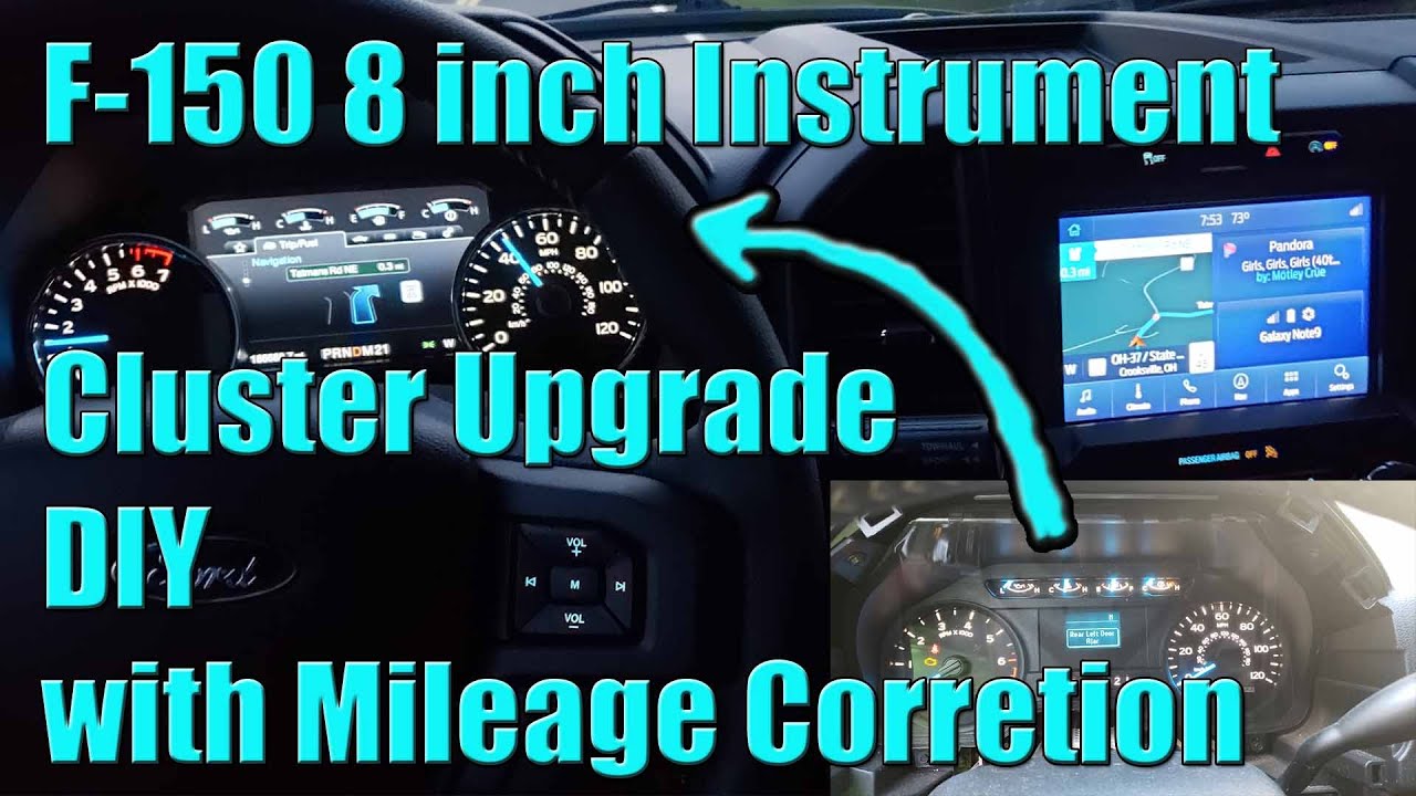 Обновление приборной панели Ford F150 2015–2020 гг. с 2-дюймового или 4-дюймового дисплея Lariat ...