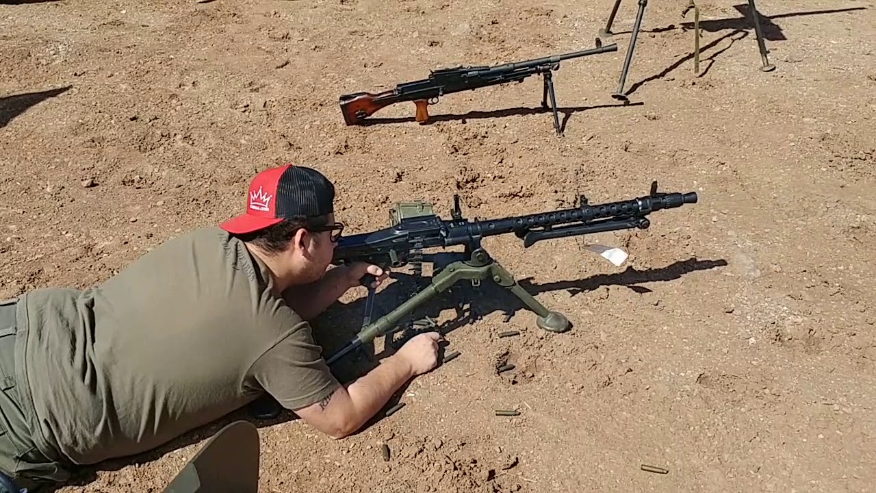 Test Firing WW2 MG34 USGI M2 Tripod Adapter