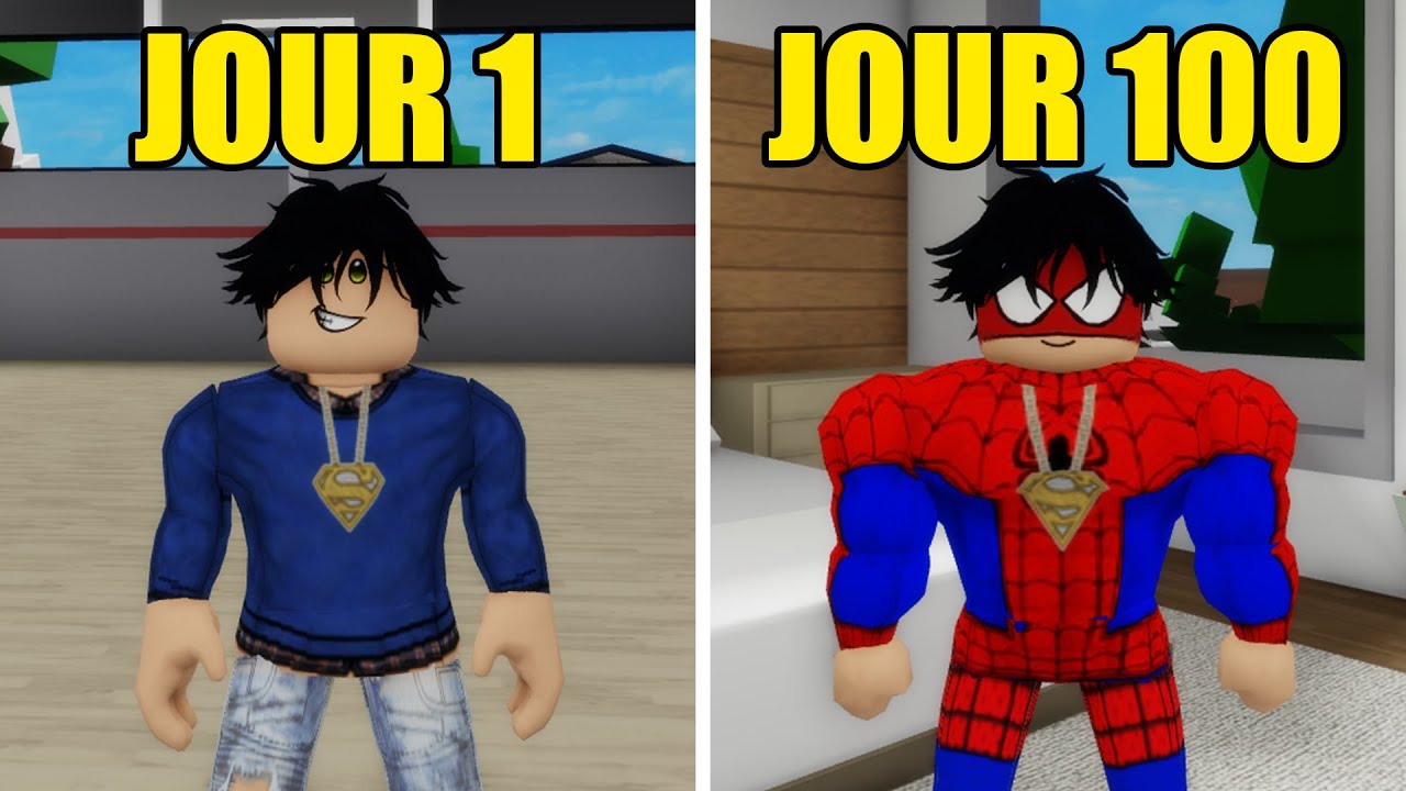 100 JOURS EN SPIDERMAN SUR BROOKHAVEN ! ROBLOX