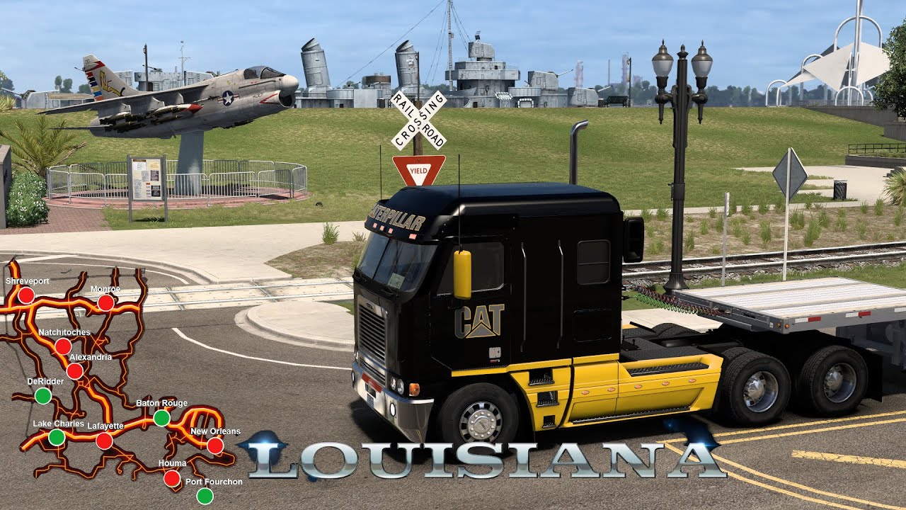 American Truck Simulator Louisiana DLC Gameplay City New Orleans For Baton Rouge