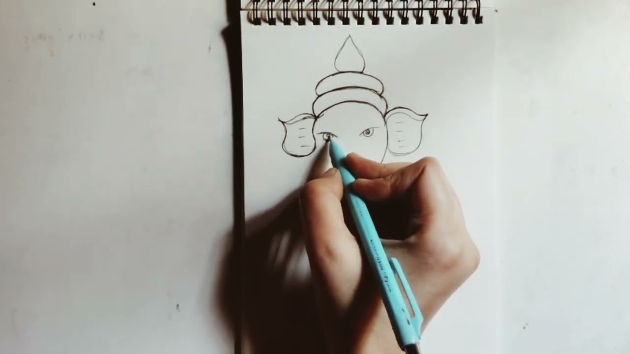 How To Draw 2 Number Se Ganpati Bappa Drawing | Easy Ganesh Drawing Trick | Sketch Step by Step
