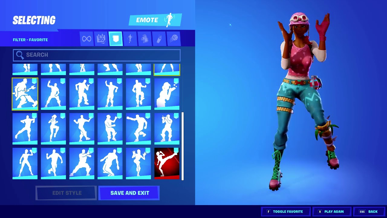 fortnite PASTEL doing RARE emotes in locker for TIKTOK (whirlwind, guitar walk AND MORE!)