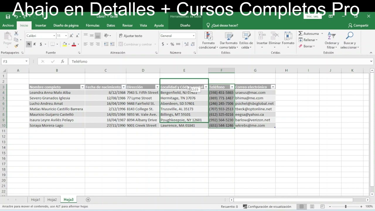 como mover columnas dentro de una tabla en excel Cambiar la posicion de las columnas