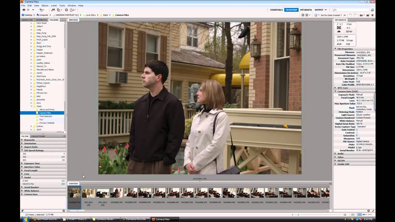 Adobe Bridge Workflow - from card to edited selection