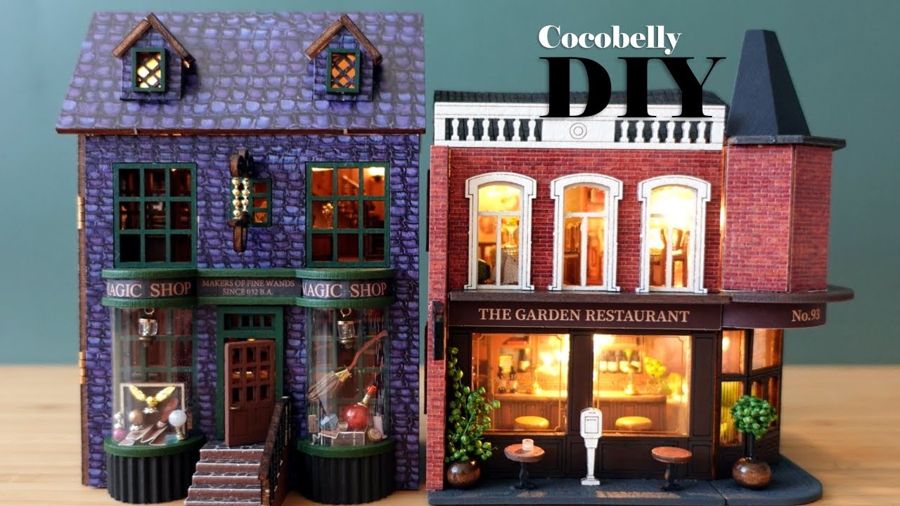 Magic Shop & Corner Restaurant | DIY Miniature Dollhouse Crafts | Relaxing Satisfying Video