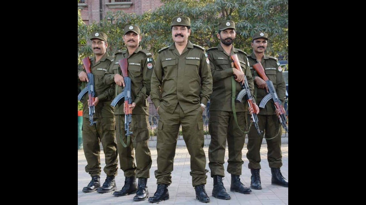 Policemen perform duty during Eid holidays