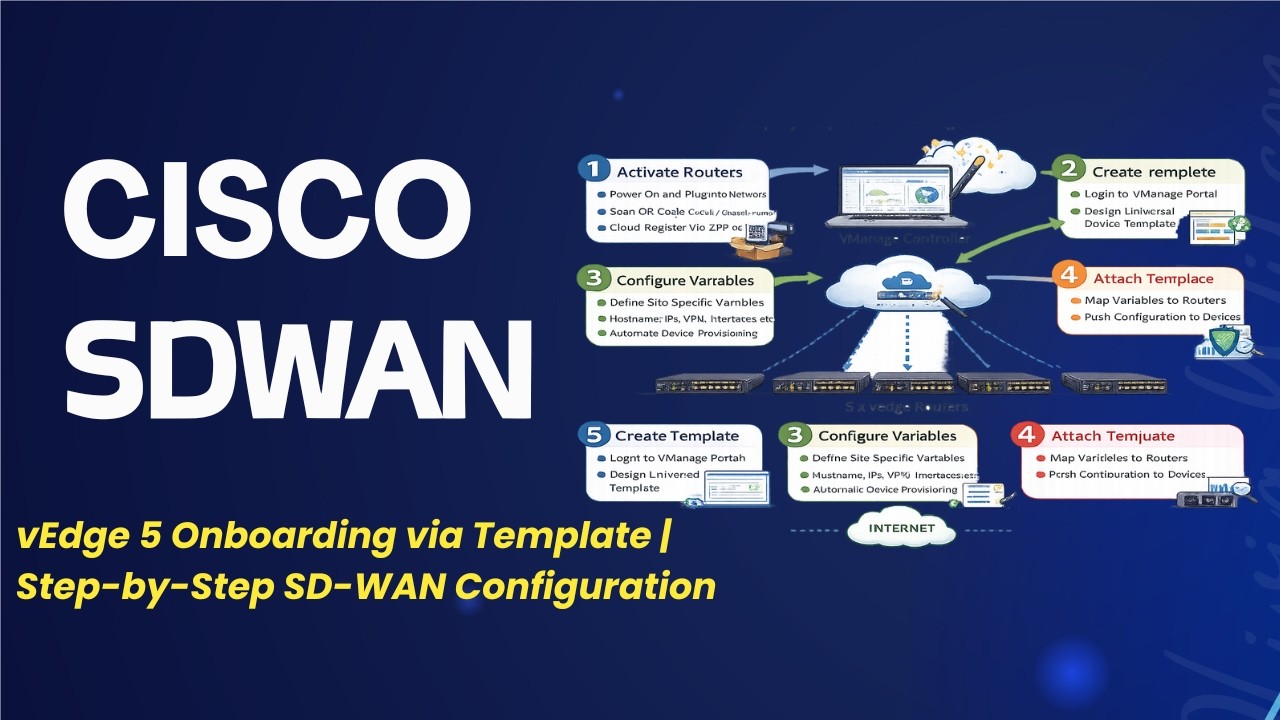 vEdge 5 Onboarding via Template | Step-by-Step SD-WAN Configuration