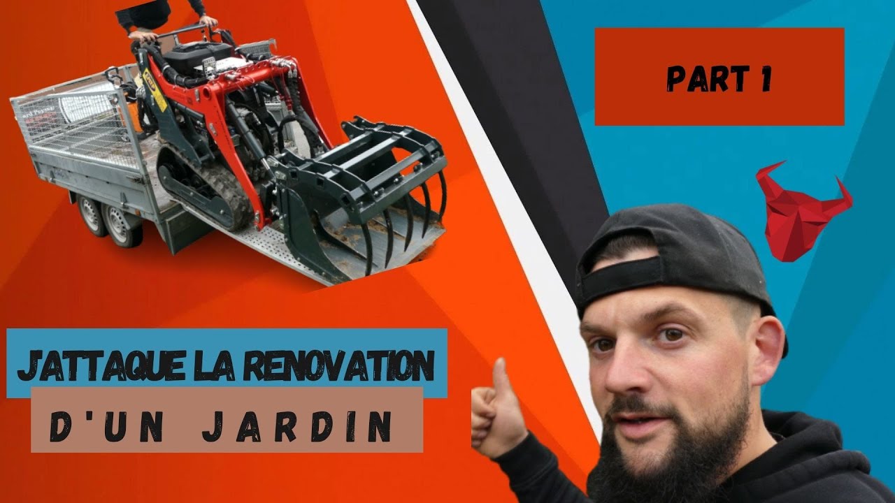 J'attaque la rénovation d'un jardin PART 1 (Microbull  Tortank, Yanmar vio17 Kong )